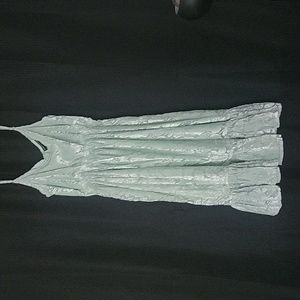 Hemant & Nandita Anthropologie mint burnout velvet dress L